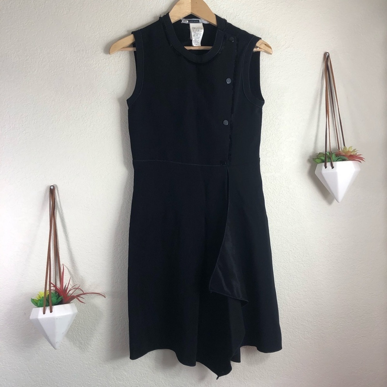 Sportmax Code By Maxmara Black Asymmetric Dress